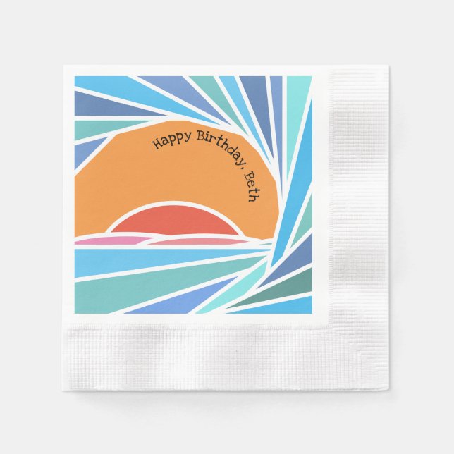 Sunset in Barrel Wave Napkin (Front)