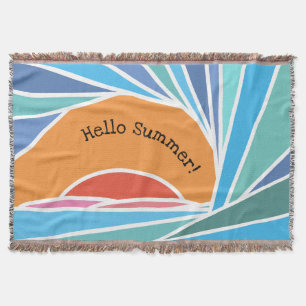 Sunset in Barrel Wave Throw Blanket