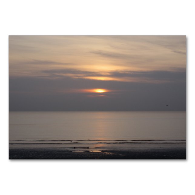 Sunset in Blackpool Table Number (Front)