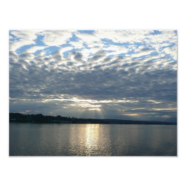 Sunset in British Columbia Canadian Seascape Photo Print (Front)