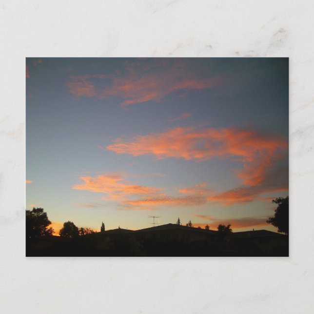 Sunset in Campbell, California Postcard (Front)