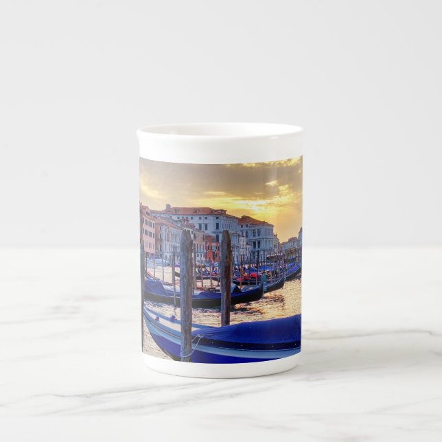 Sunset in Canal Grande Bone China Mug (Front)
