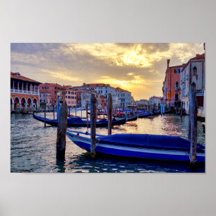 Sunset in Canal Grande Poster