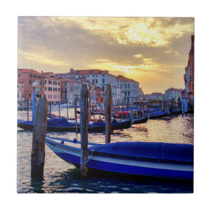 Sunset in Canal Grande Tile