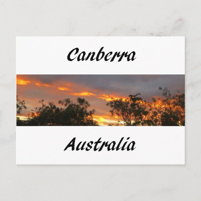 Sunset in Canberra Postcard (Front)