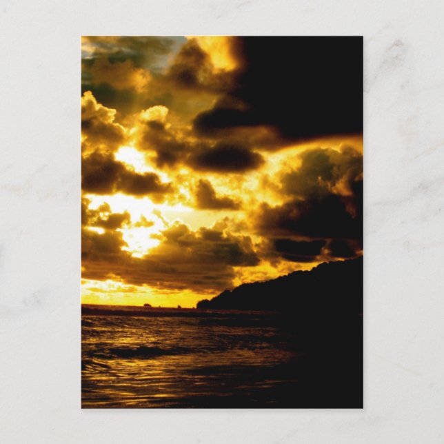 Sunset in Carate, Costa Rica Postcard (Front)