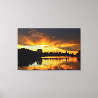 Sunset In City Londrina, Brazil Canvas Print