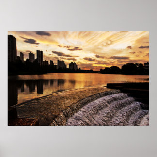 Sunset In City Londrina Poster
