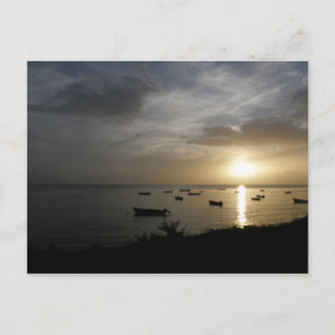 Sunset in Dominica Postcard