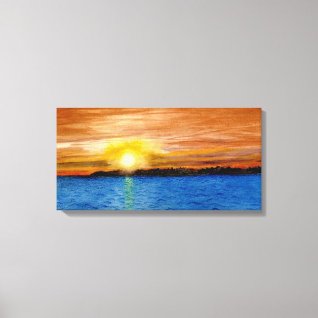 Sunset in Door County, Wisconsin Canvas Print (Front)