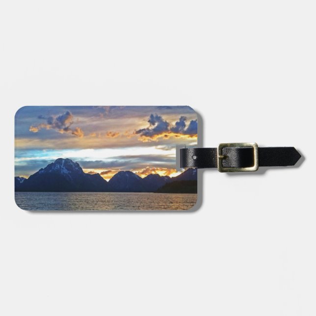 Sunset in Grand Teton National Park Luggage Tag (Front Horizontal)