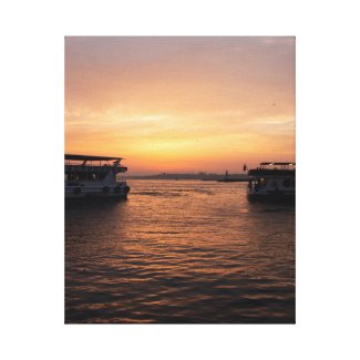 Sunset in Istanbul Canvas Print