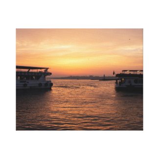 Sunset in Istanbul Canvas Print