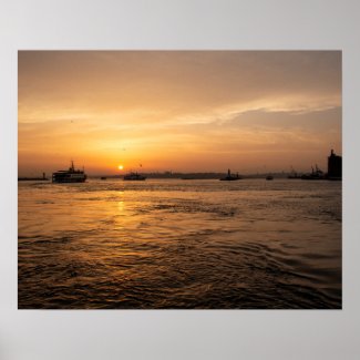 Sunset in Istanbul Poster