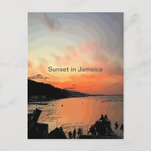 Sunset in Jamaica Postcard (Front)