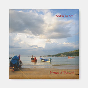Sunset in Kamala bay in Thailand Magnet