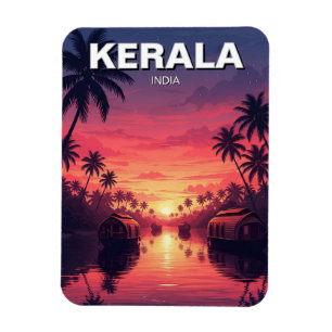 Sunset in Kerala India Magnet