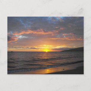 Sunset in Lahaina, Maui, Hawaii Postcard