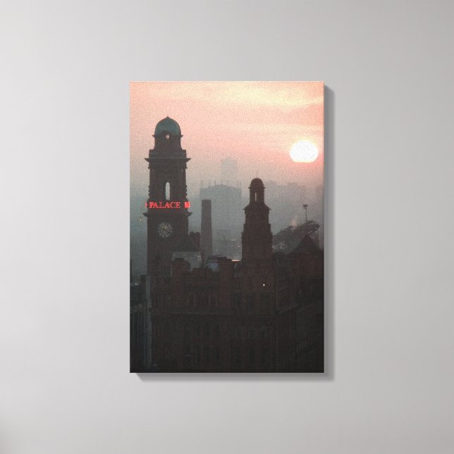 Sunset in Manchester Canvas Print (Front)