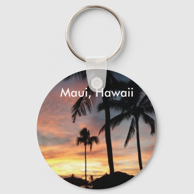 Sunset in Maui, Hawaii Key Ring (Front)