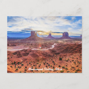 Sunset in Monument Valley, Utah Postcard