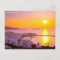 Sunset in Mykonos, Greece