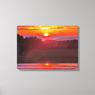SUNSET IN NEW YORK STATE CANVAS PRINT