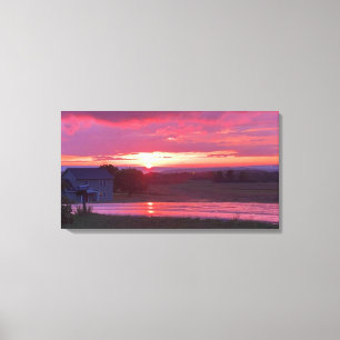 SUNSET IN NEW YORK STATE CANVAS PRINT