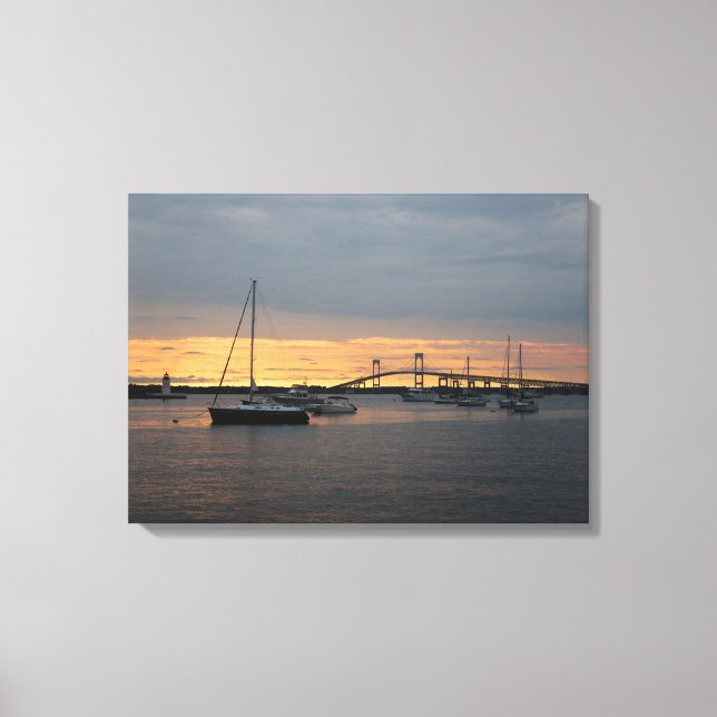 Sunset in Newport, RI - Canvas (Front)