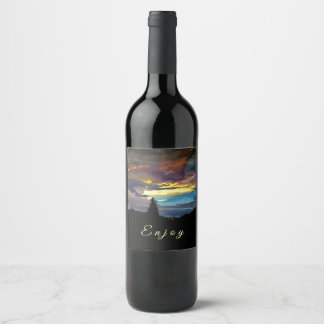 Sunset in paint Food and Beverage Label Set