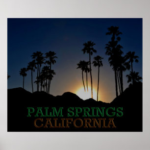 Sunset in Palm Springs, California Poster