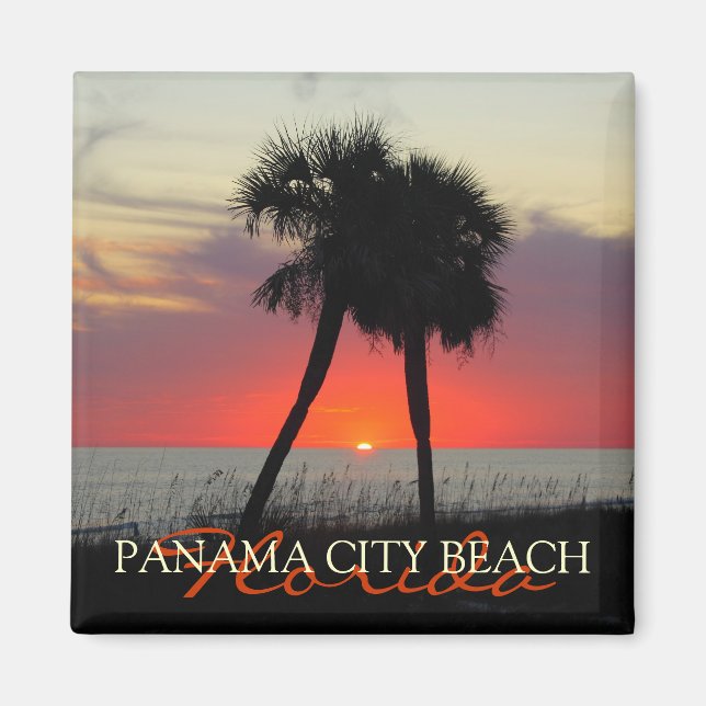 Sunset in Panama City Beach Florida magnet (Front)
