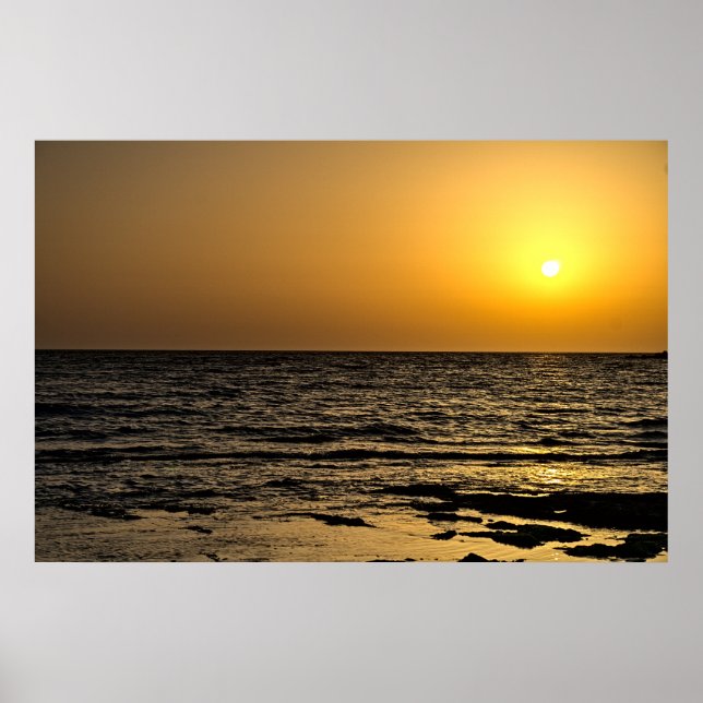 Sunset in Paphos, Cyprus (2485) Poster (Front)