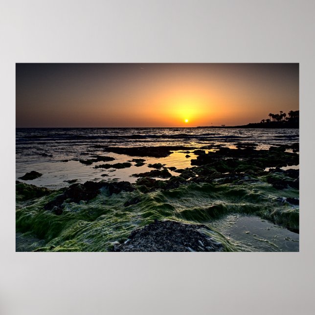 Sunset in Paphos, Cyprus (2512) Poster (Front)