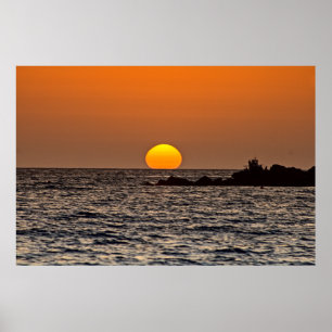 Sunset in Paphos, Cyprus (2532) Poster