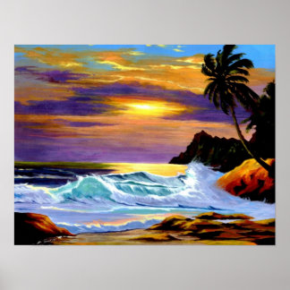 Sunset in Paradise Posters and Prints