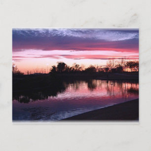 Sunset in Pink and Blue Postcard