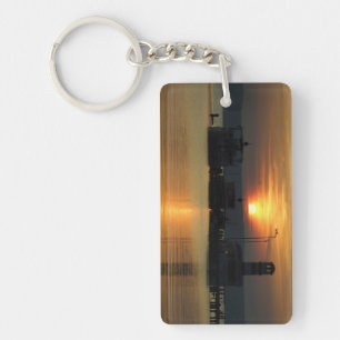 Sunset In Podersdorf Burgenland Key Ring