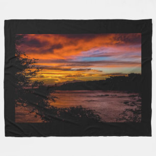 Sunset in Praia, Cape Verde Fleece Blanket