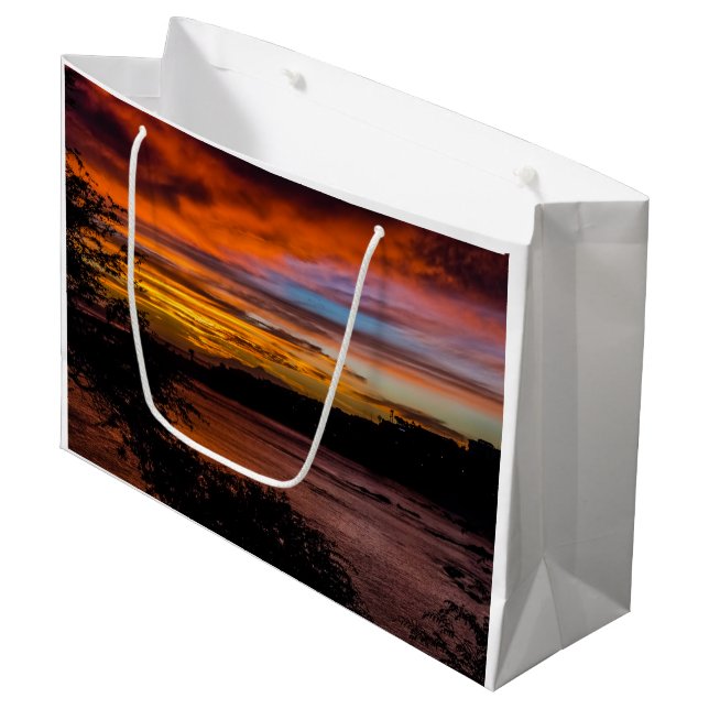 Sunset in Praia, Cape Verde Large Gift Bag (Front Angled)