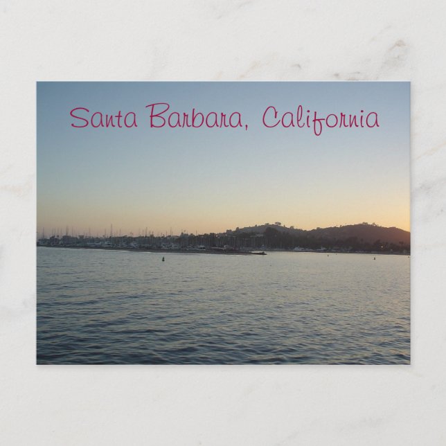 Sunset in Santa Barbara Postcard (Front)