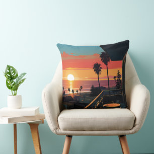 SUNSET IN SANTA MONICA #1 CUSHION