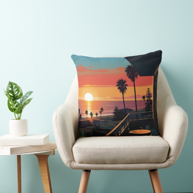 SUNSET IN SANTA MONICA #1 CUSHION (Chair)