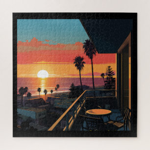SUNSET IN SANTA MONICA #1 JIGSAW PUZZLE