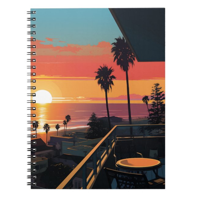 SUNSET IN SANTA MONICA #1 NOTEBOOK (Front)