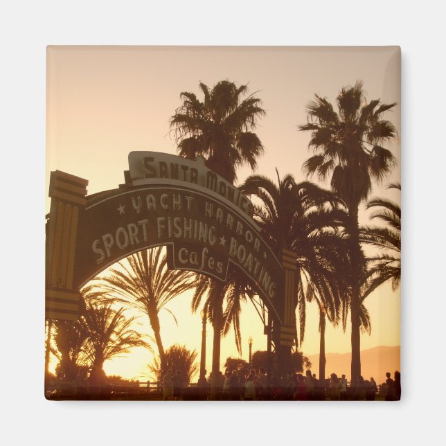 Sunset in Santa Monica Magnet (Front)