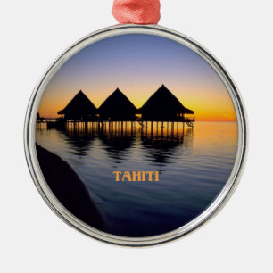 Sunset in Tahiti Metal Tree Decoration