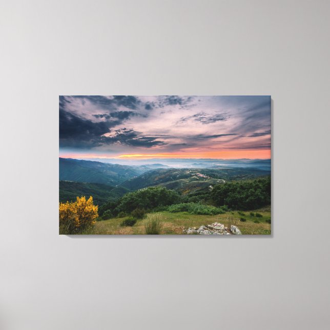 Sunset In The Bierzo Canvas Print (Front)
