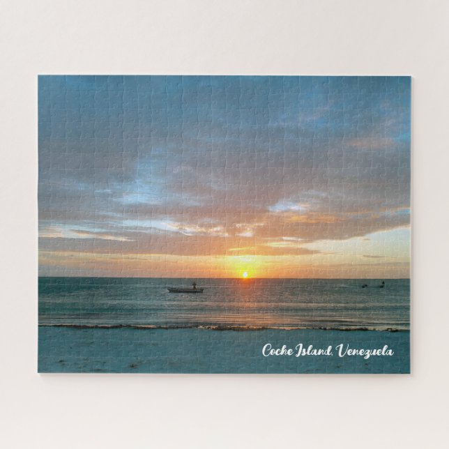 Sunset in the Caribbean Sea Jigsaw Puzzle (Horizontal)