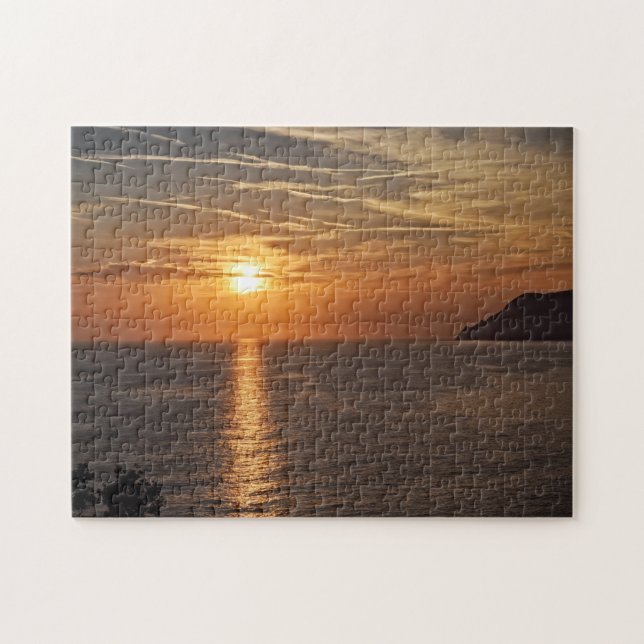 Sunset in the Cinque Terre, Italia Puzzle (Horizontal)